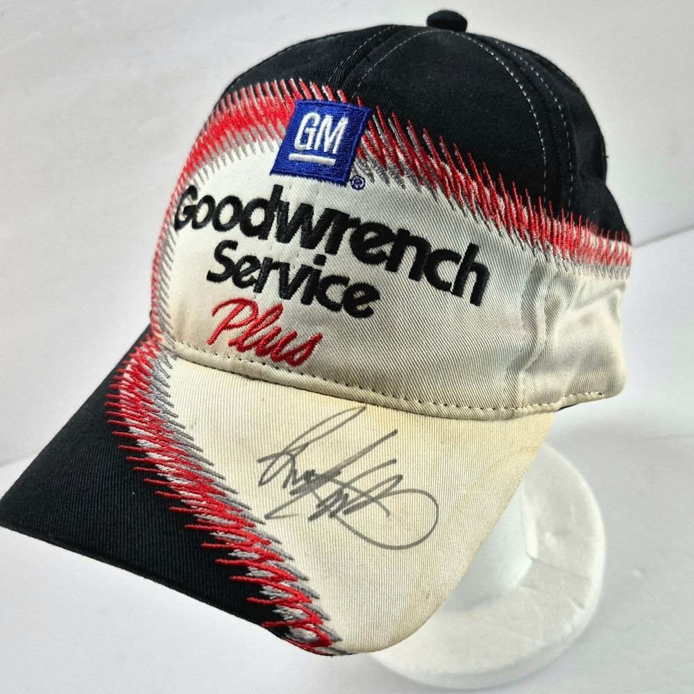 Vintage Dale Earnhardt Signed GM Goodwrench Service Plus Hat Rare Collectible...